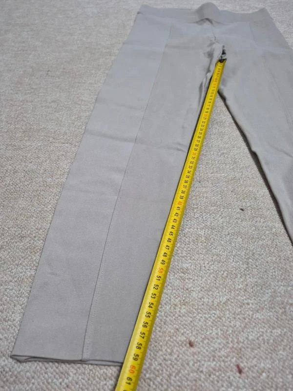 Zara Leggings Bege Efeito Couture L – photo 4